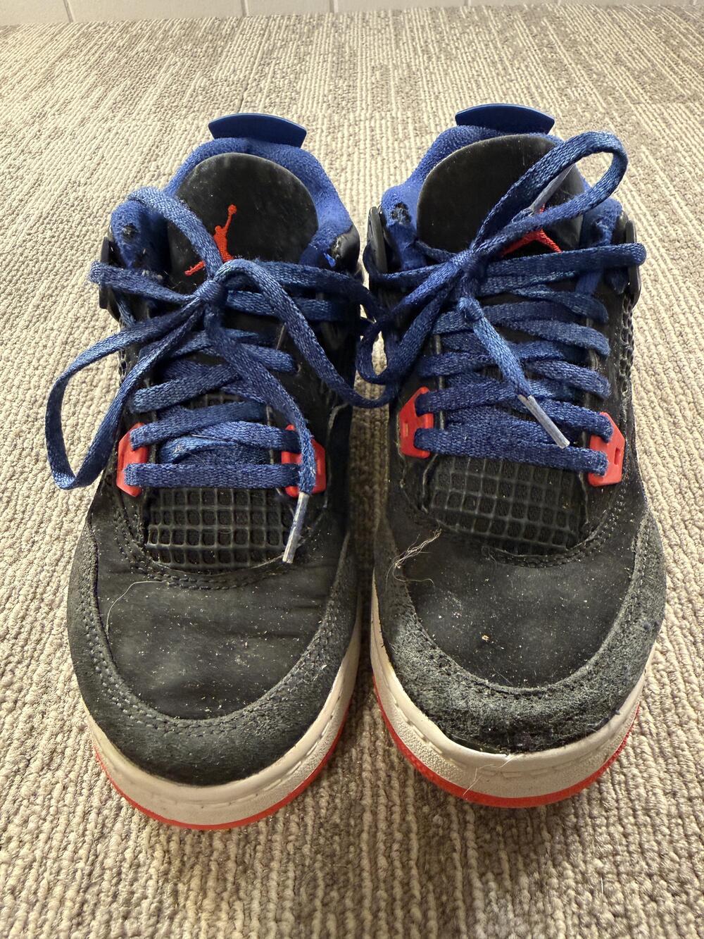 Jordan Air Jordan 4 Retro Shoes Youth Size 3Y Black Blue Red Sneakers IB4388-003 - Picture 3 of 9